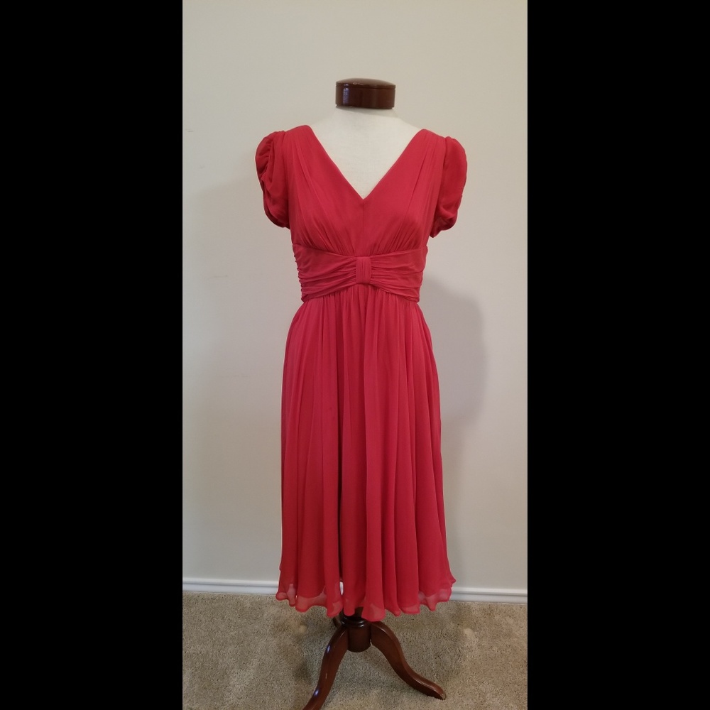 Suzy Chin for Maggy Deep coral dress